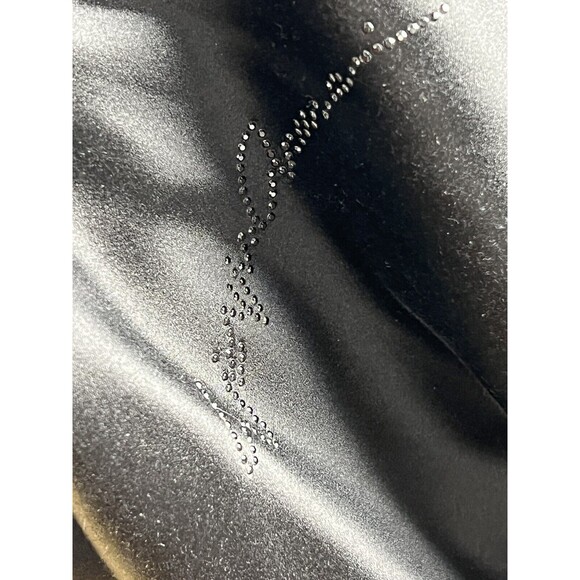 Vintage Giorgio Armani Black Velvet Bolero Shrug Satin Liner W/Studded Signature - Picture 11 of 11